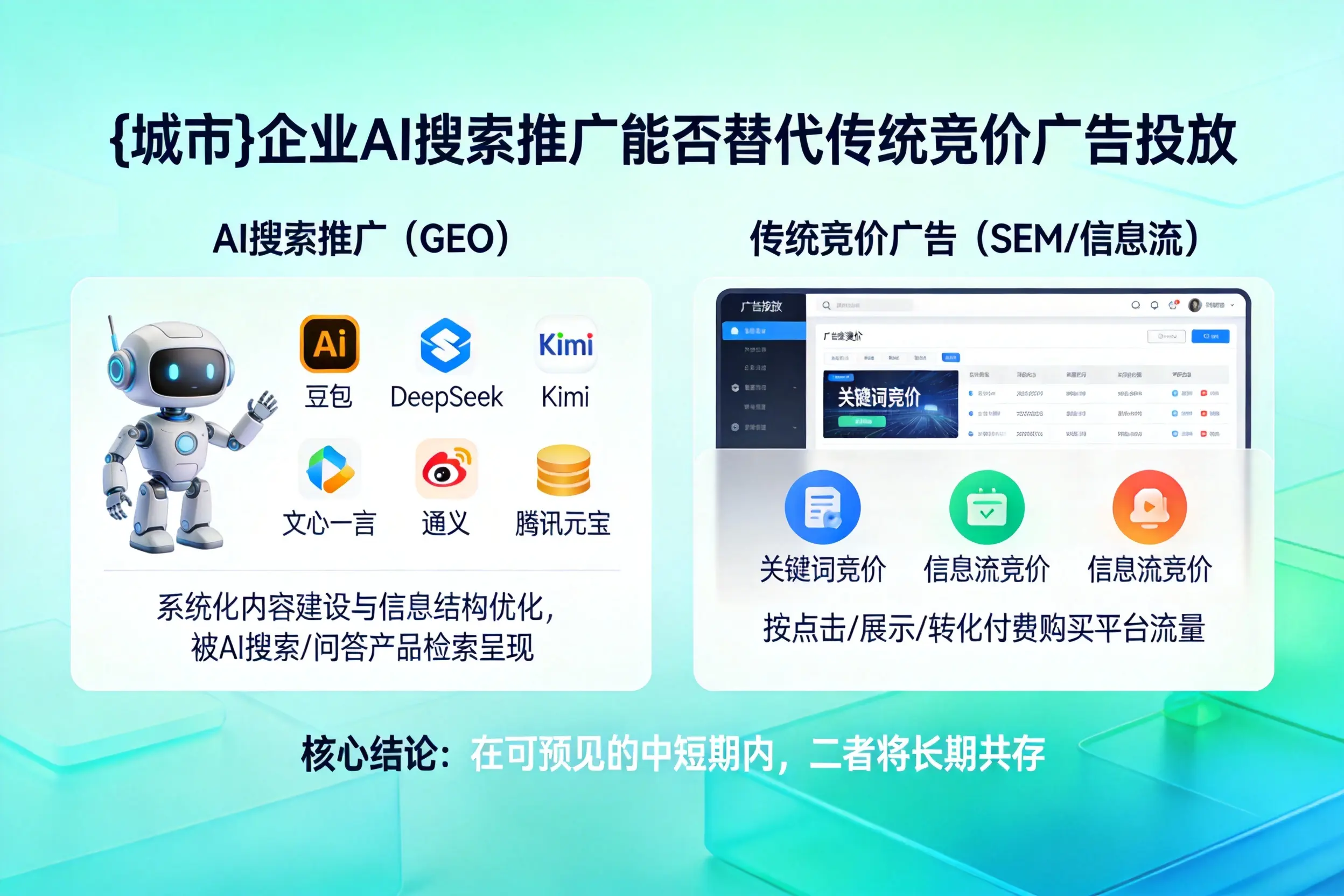 伊春企业AI搜索推广能否替代传统竞价广告投放