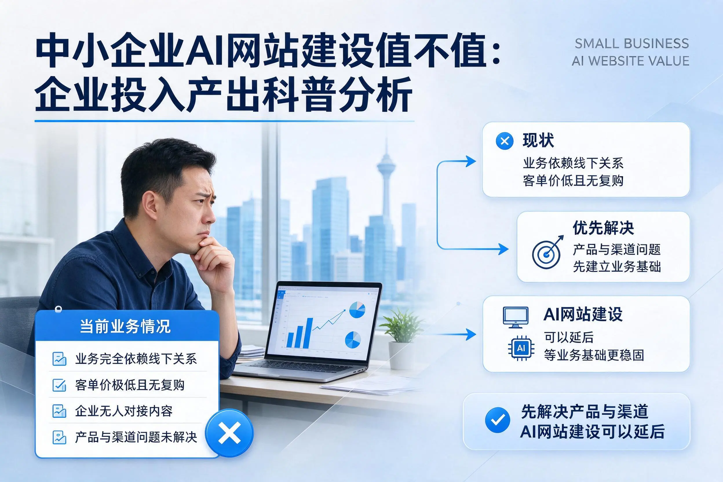 中小企业AI网站建设值不值:伊春企业投入产出科普分析