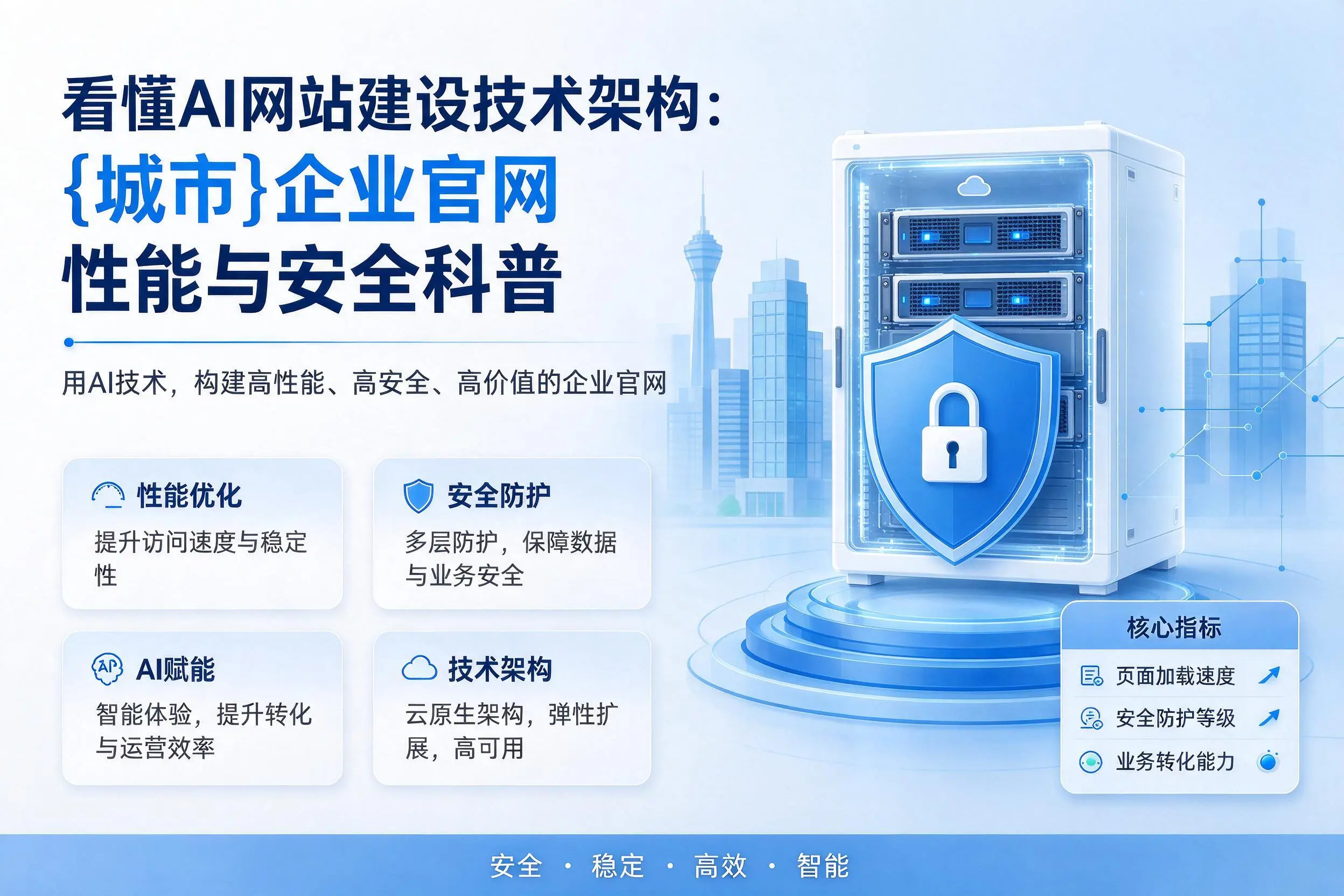 看懂AI网站建设技术架构:伊春企业官网性能与安全科普